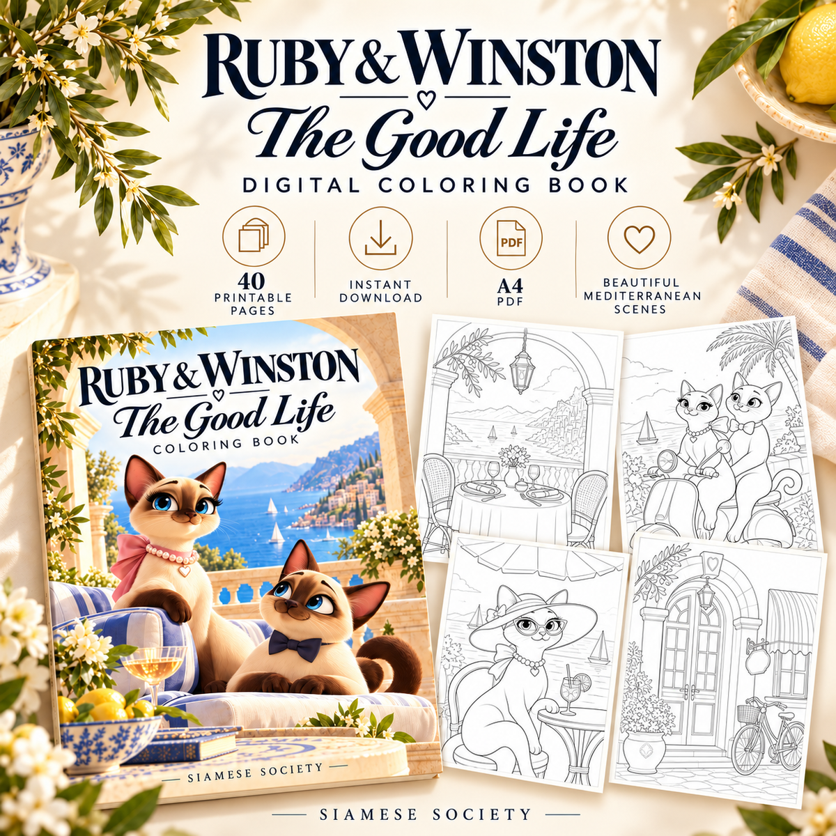 Ruby & Winston The Good Life Coloring Book