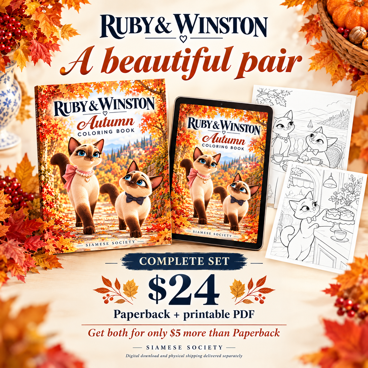 Autumn Complete Set for $24, one paperback plus the printable PDF, only $5 more than paperback