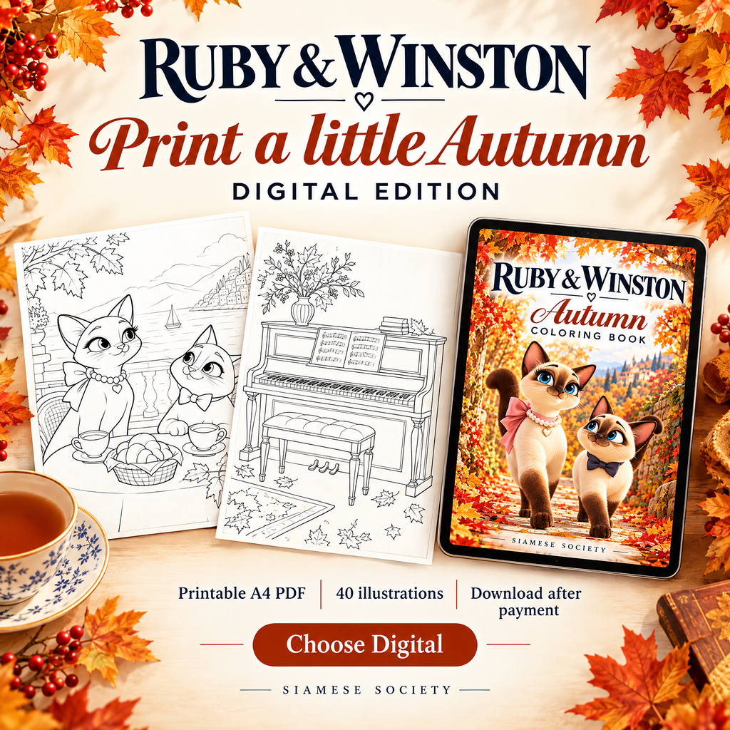 Digital Edition of Autumn, a printable A4 PDF with 40 illustrations delivered after payment