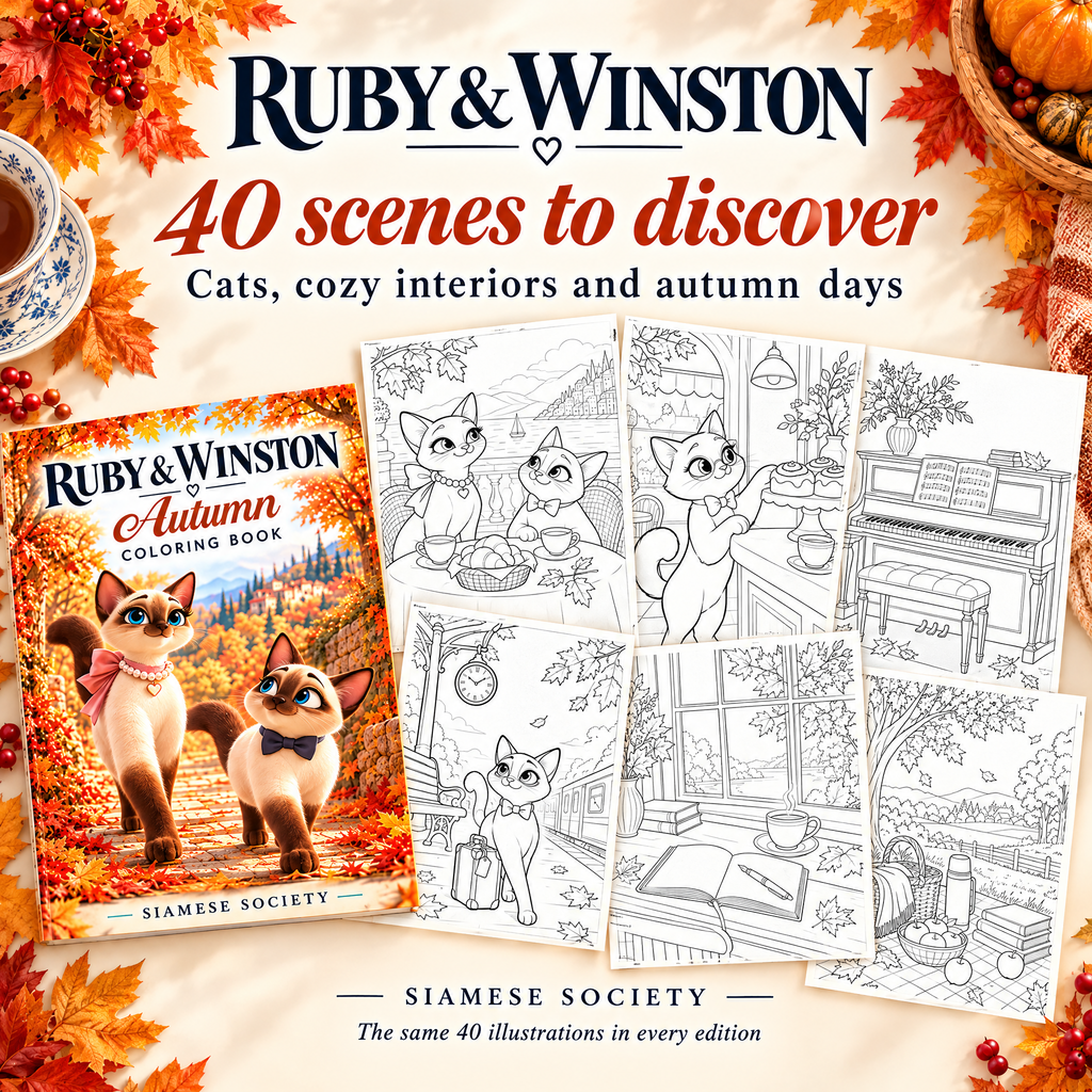 Six sample scenes from the 40 illustrations in Ruby & Winston Autumn